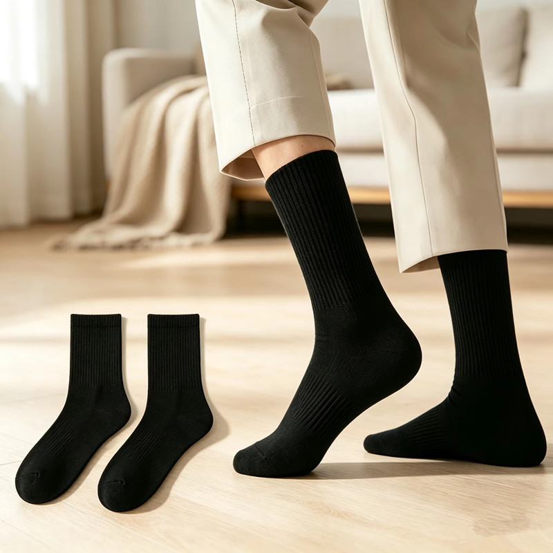 Sock Garter Men - メンズ用スポーツソックス2足セット。吸湿速乾性に優れたクッション付きのクルー丈ソックスで、スポーツ、ランニング、旅行、ハイキングに最適。