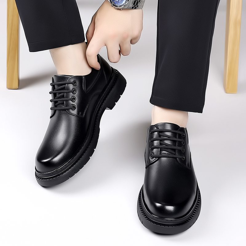 カジュアルコンフォートメンズレザードレスシューズファッション - Formal Men Daily Wear Footwear のレビューと価格